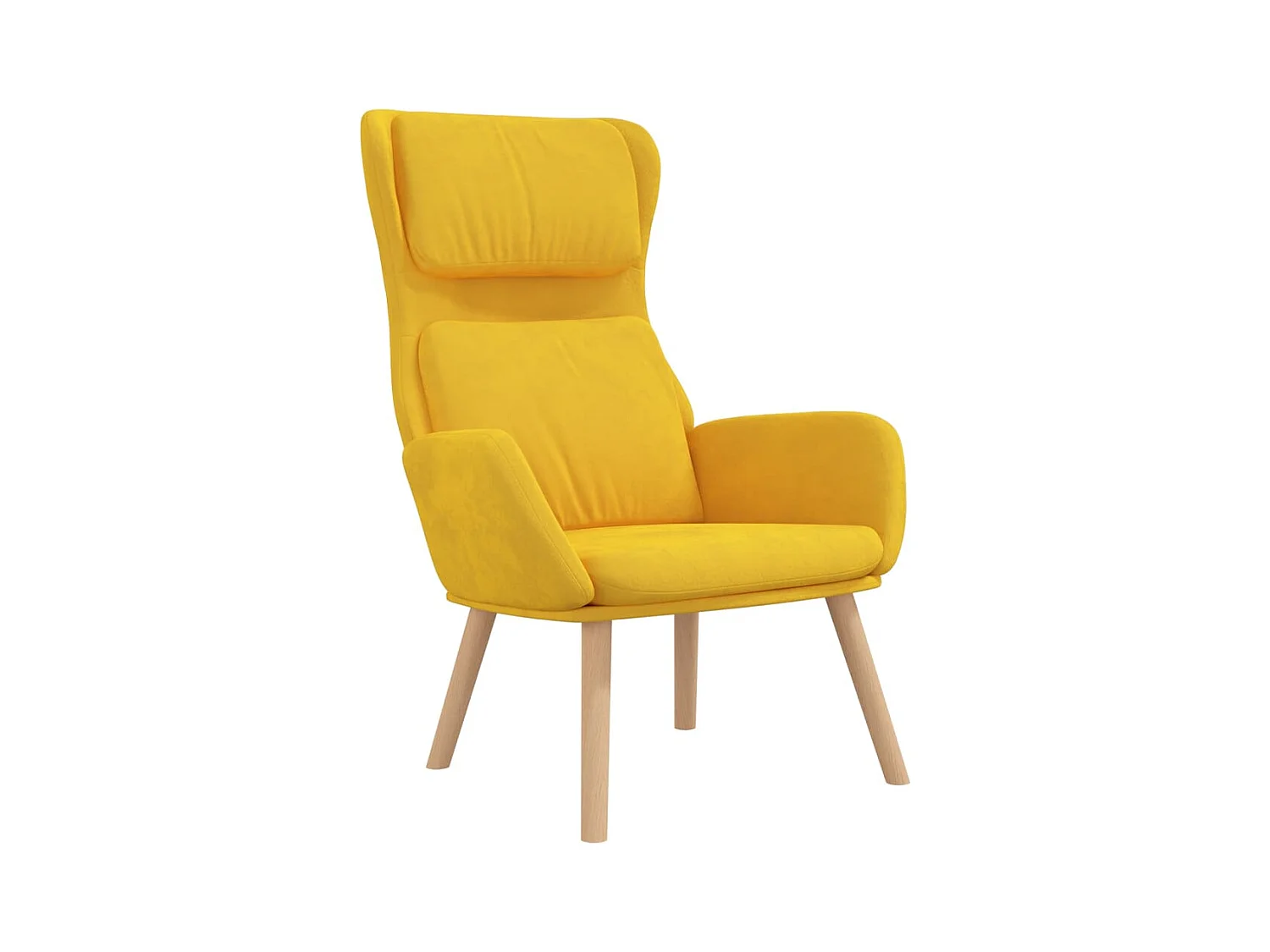 Sillón de relax | Silla de relax de terciopelo amarillo mostaza SHL5635