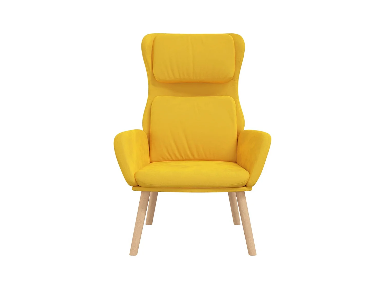 Sillón de relax | Silla de relax de terciopelo amarillo mostaza SHL5635