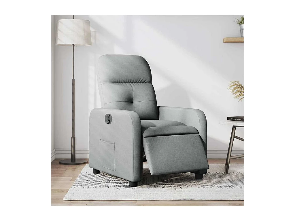 Sillón de relax | Silla | Sillón reclinable eléctrico tela gris claro SHL2677
