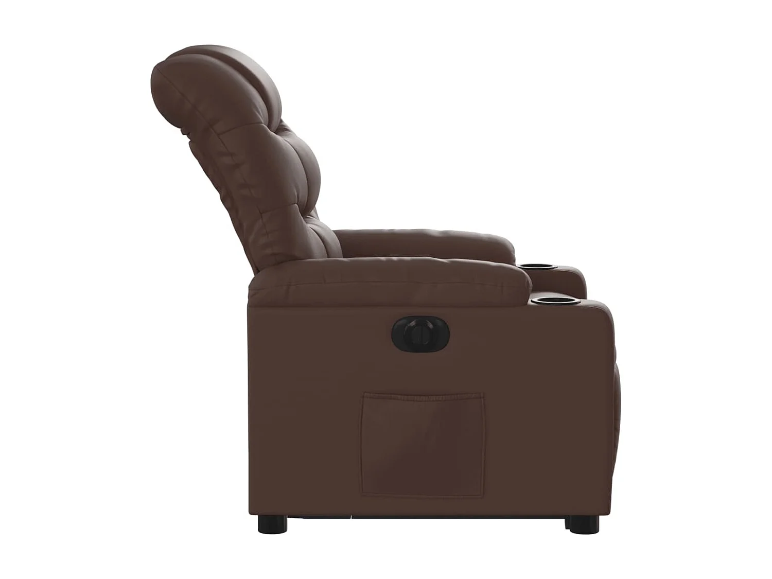 Fauteuil inclinable électrique-Chaise de relax-Fauteuil salon marron similicuir SHL3889