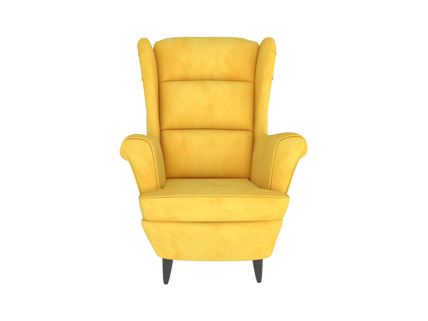 Sillón de salón | Silla de relax | Sillón de terciopelo amarillo mostaza SHL5906