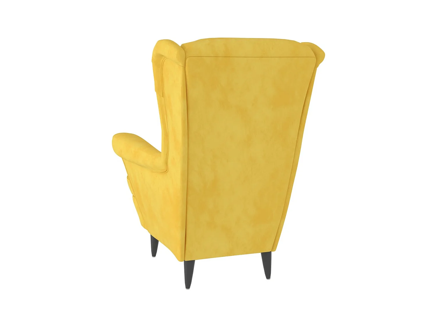 Sillón de salón | Silla de relax | Sillón de terciopelo amarillo mostaza SHL5906