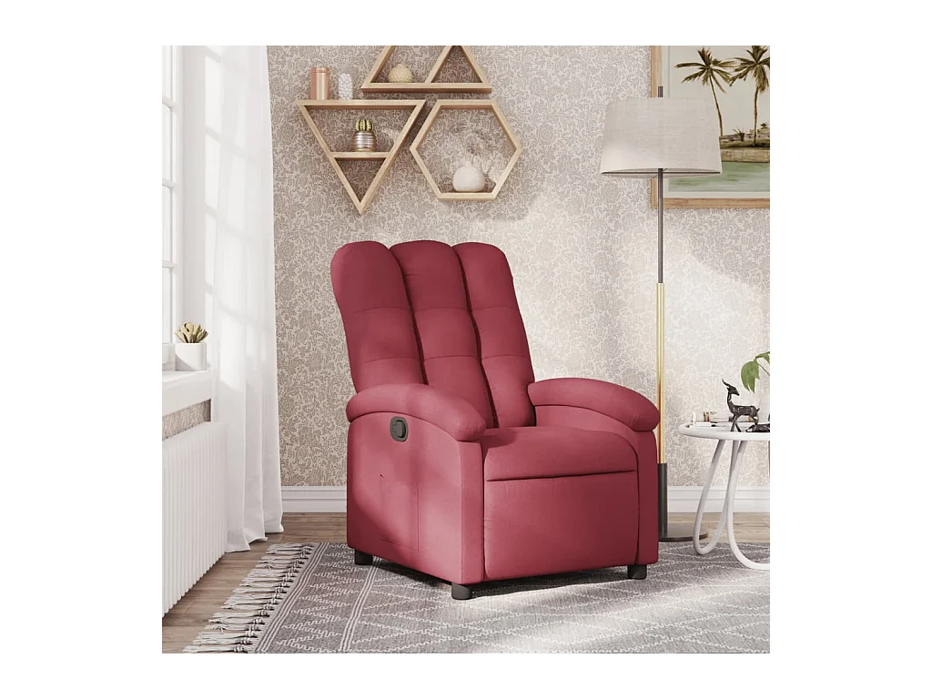 Sillón de relax | Silla | Sillón reclinable de tela rojo tinto SHL4999