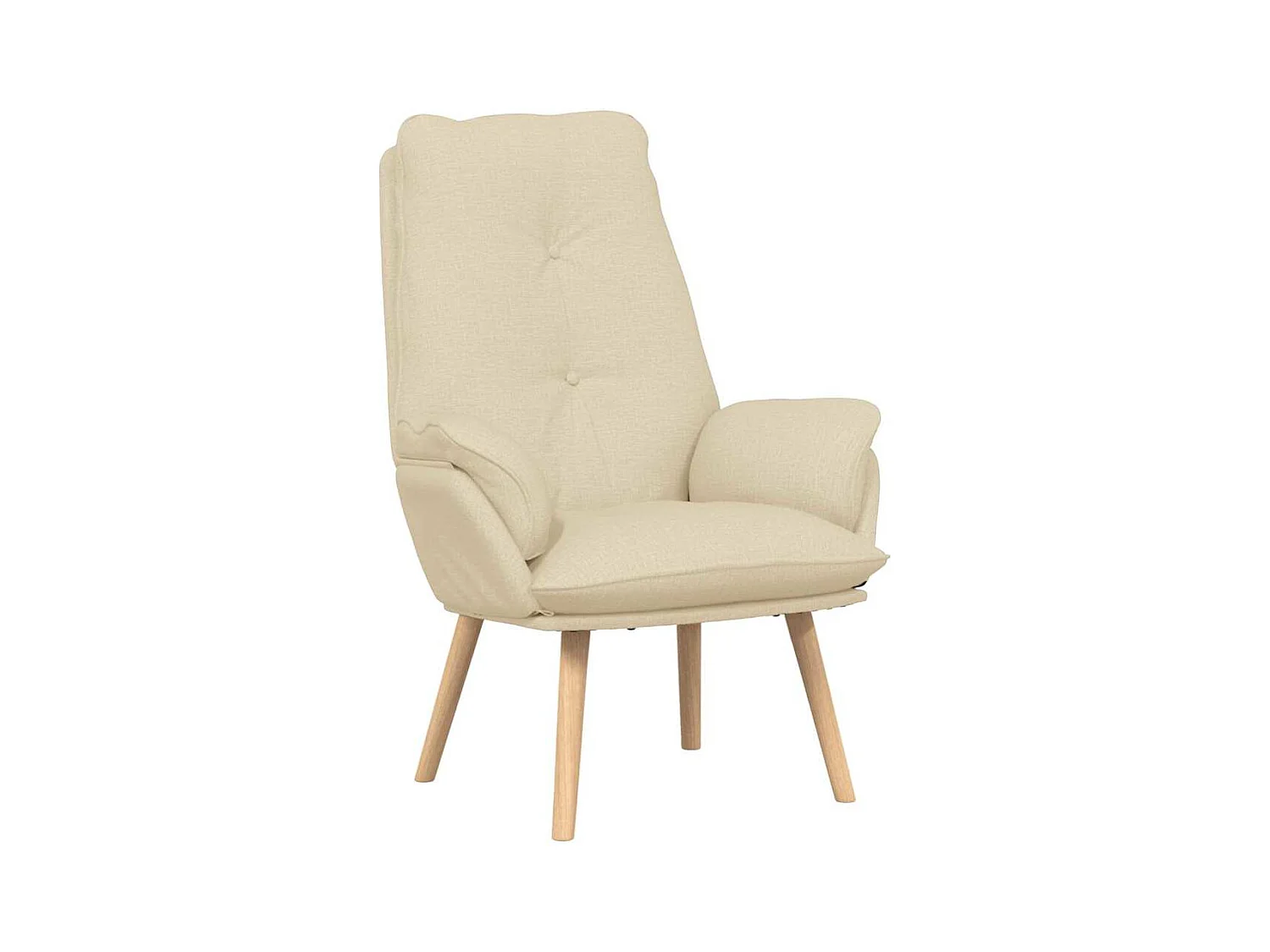 Fauteuil Salon-Chaise de relax Crème 69x74x93 cm tissu SHL2349