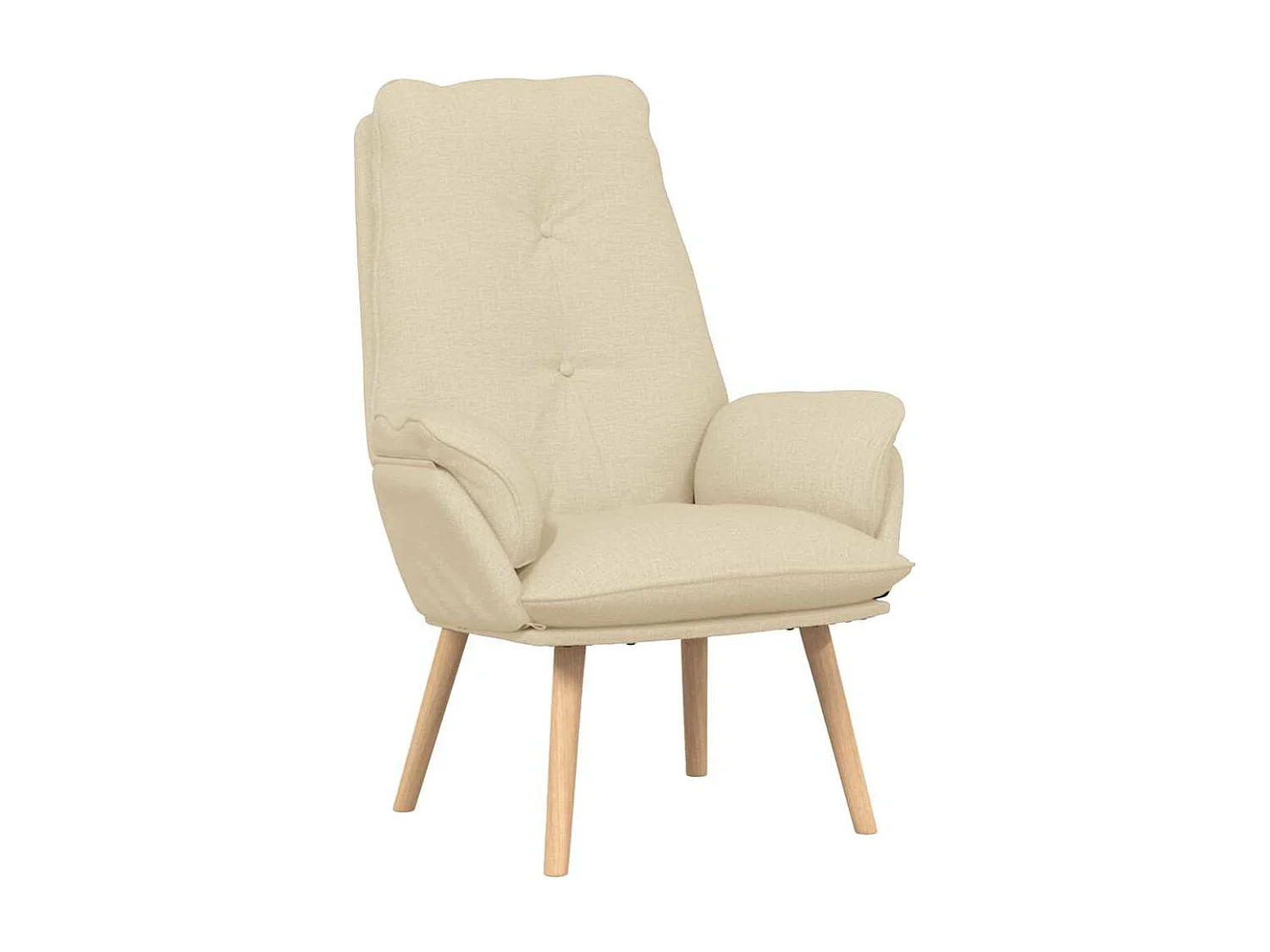 Relaxsessel | Lounge Sessel für Wohnzimmer Creme 69x74x93 cm Sherpa-Stoff SHL21174