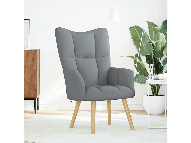 Sillón de relax | Silla de relax de tela gris claro SHL2938