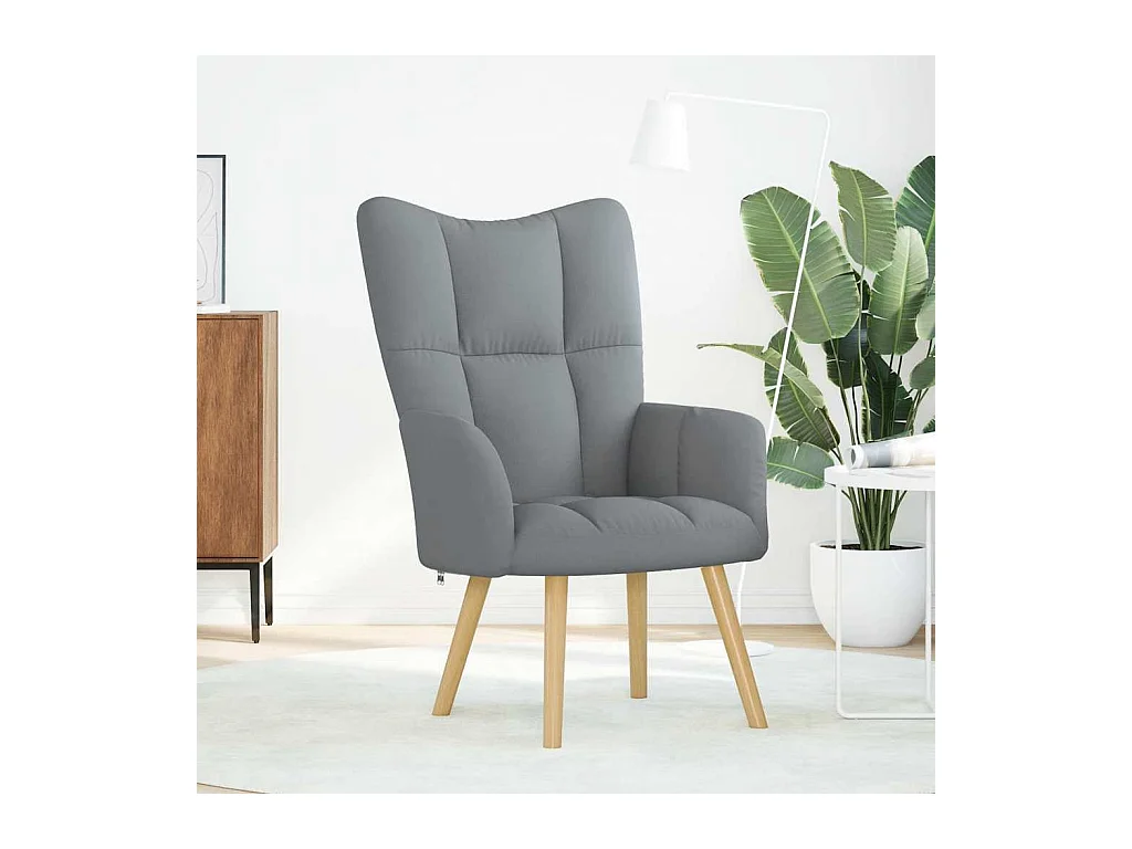 Fauteuil de Salon-Chaise de relaxation moderne Gris clair Tissu SHL1902
