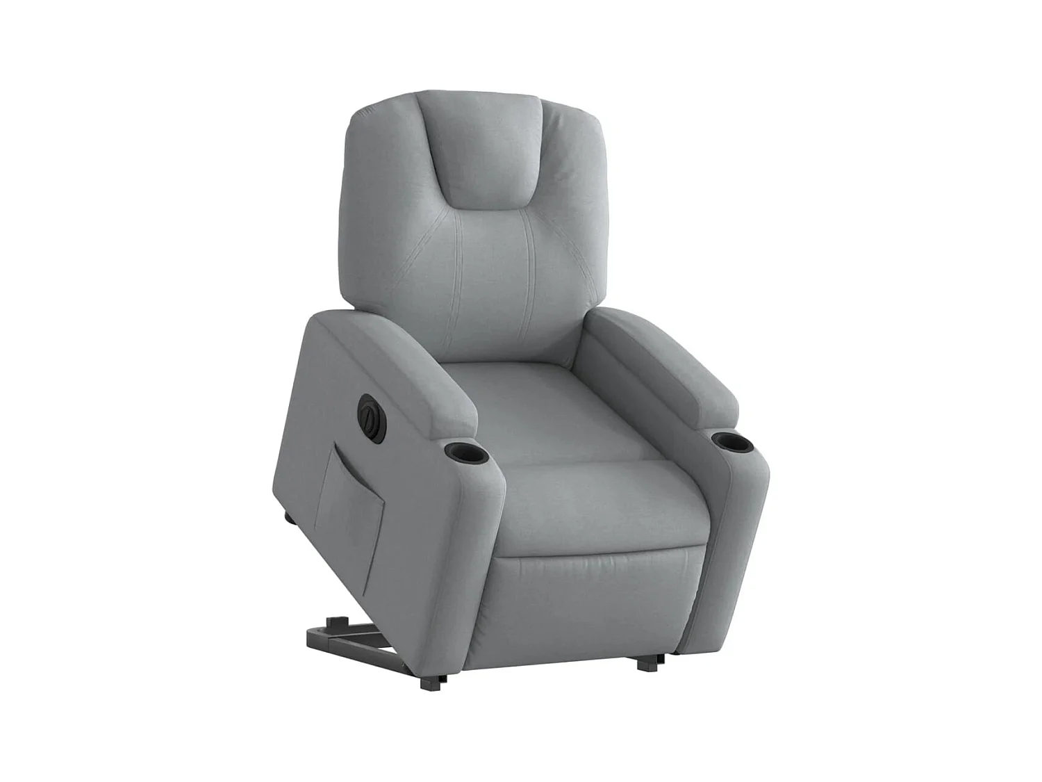 Silla de relax | Sillón eléctrico reclinable elevable de tela gris claro SHL2405