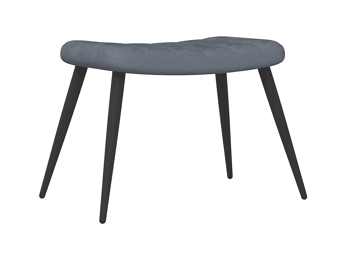 Fauteuil de relaxation Scandinave avec repose-pied Gris foncé Velours SHL3982