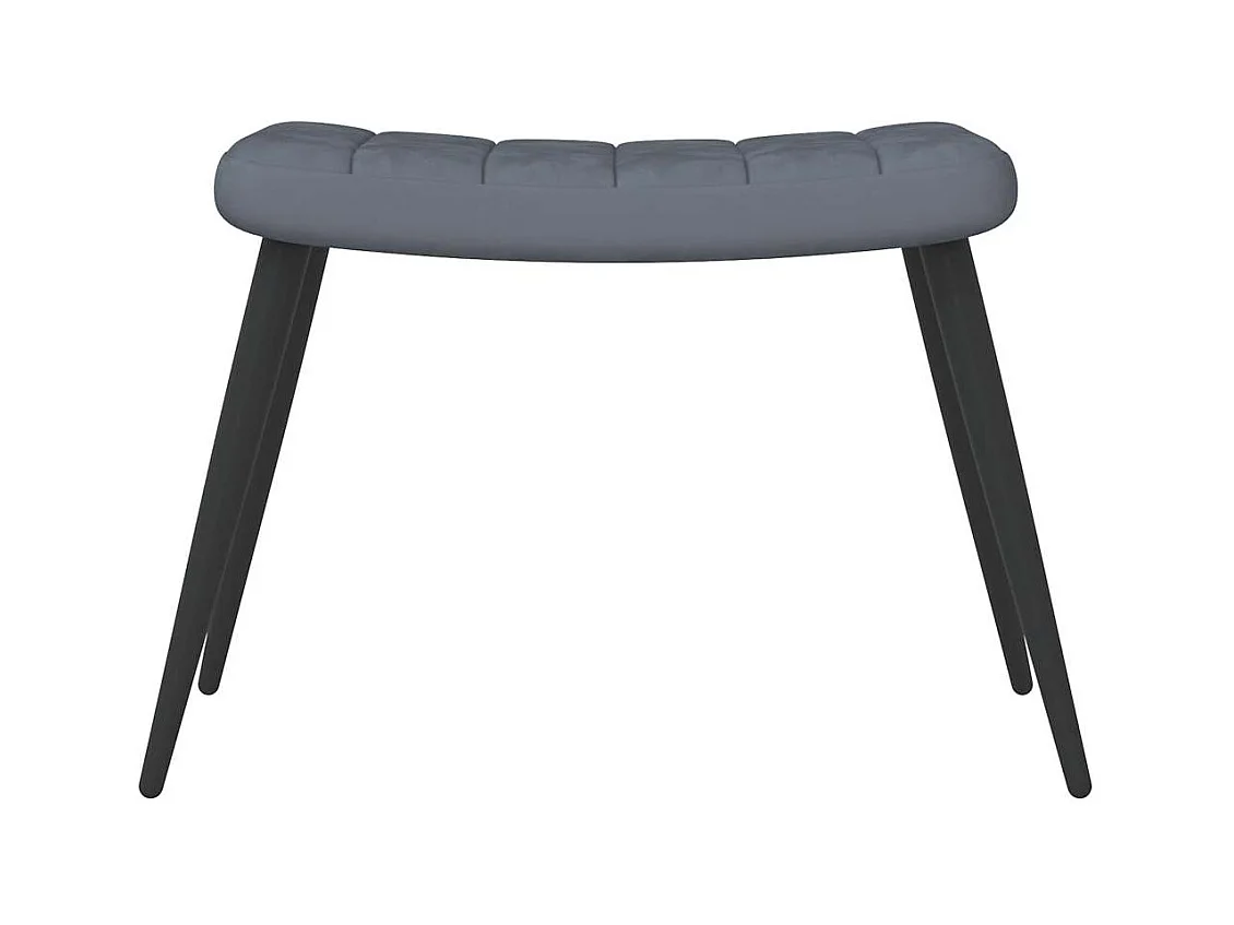 Fauteuil de relaxation Scandinave avec repose-pied Gris foncé Velours SHL3982