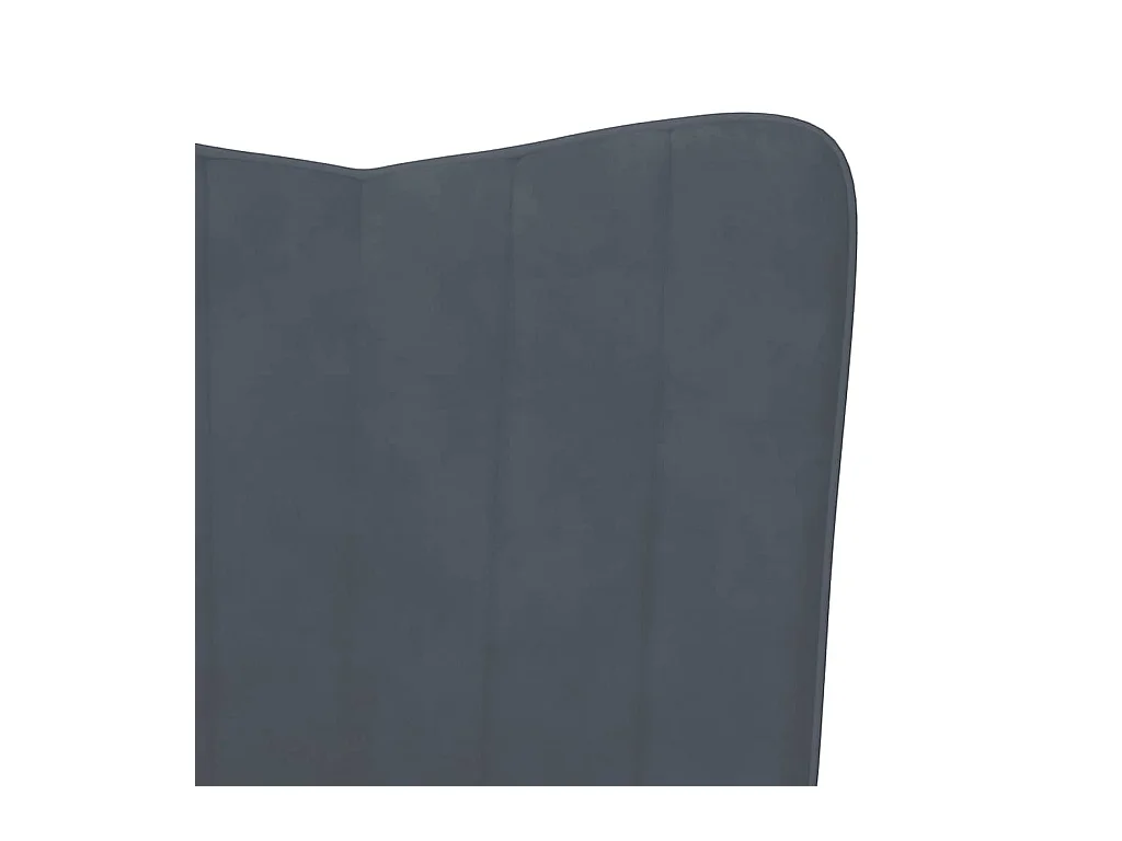 Fauteuil de relaxation Scandinave avec repose-pied Gris foncé Velours SHL3982