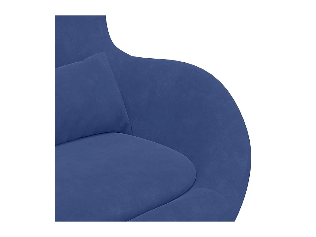 Cadeira Relax | Cadeira ovo Azul polícia 63x73x90 cm Veludo SHL245294