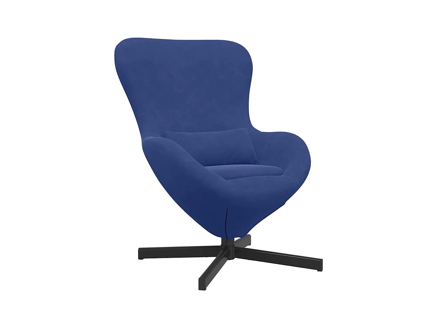 Chaise de Salon-Fauteuil œuf Bleu police Velours SHL2916