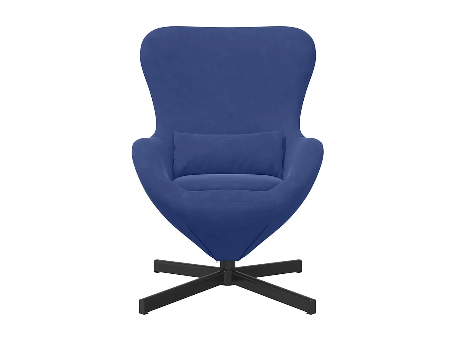 Chaise de Salon-Fauteuil œuf Bleu police Velours SHL2916