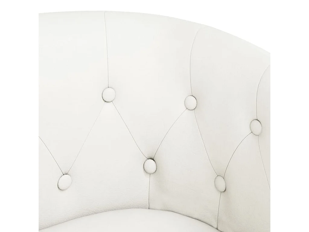 Sillón de salón cuero sintético blanco SHL8455