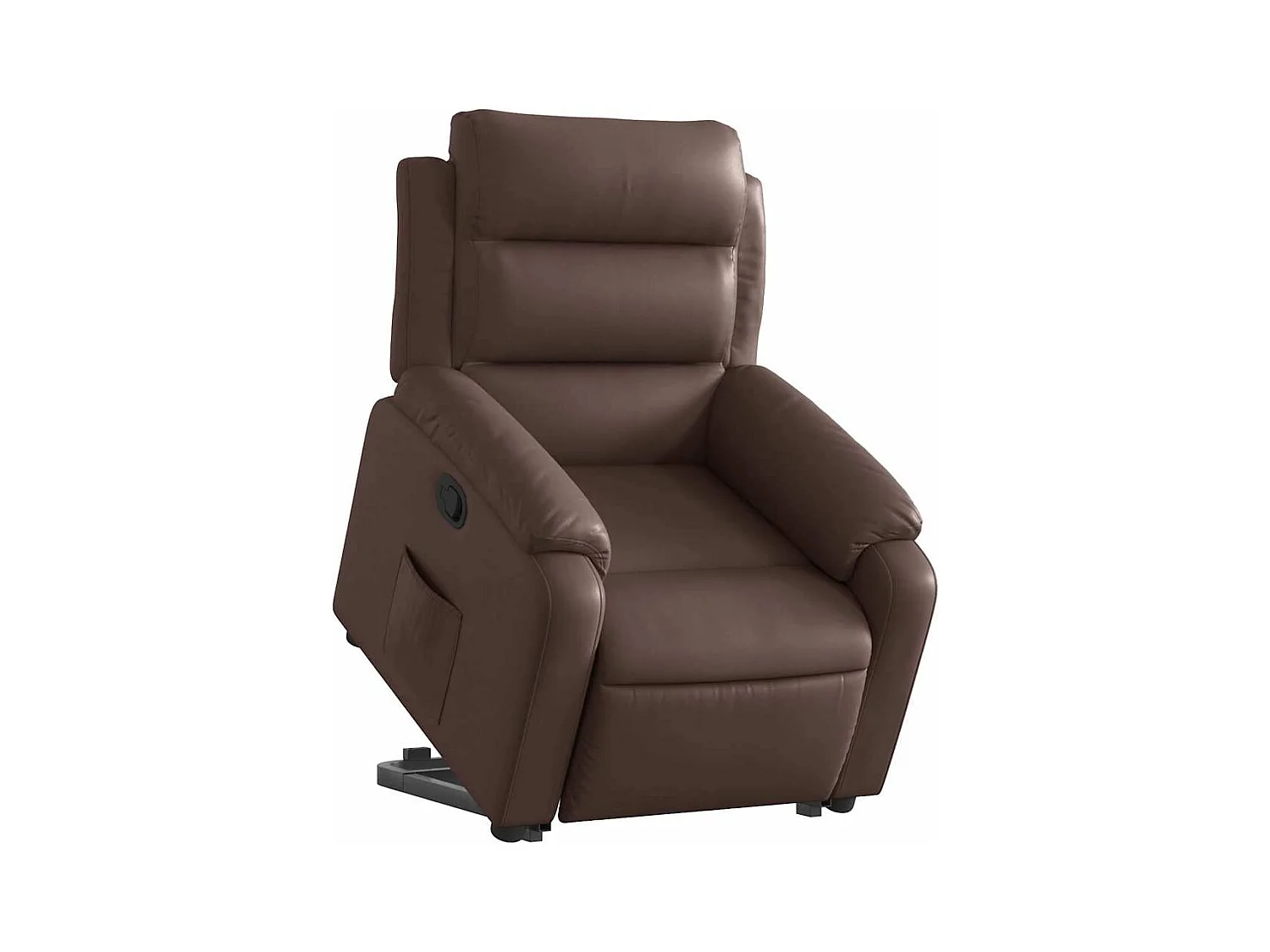 Fauteuil inclinable-Chaise de relax-Fauteuil salon marron similicuir SHL1496