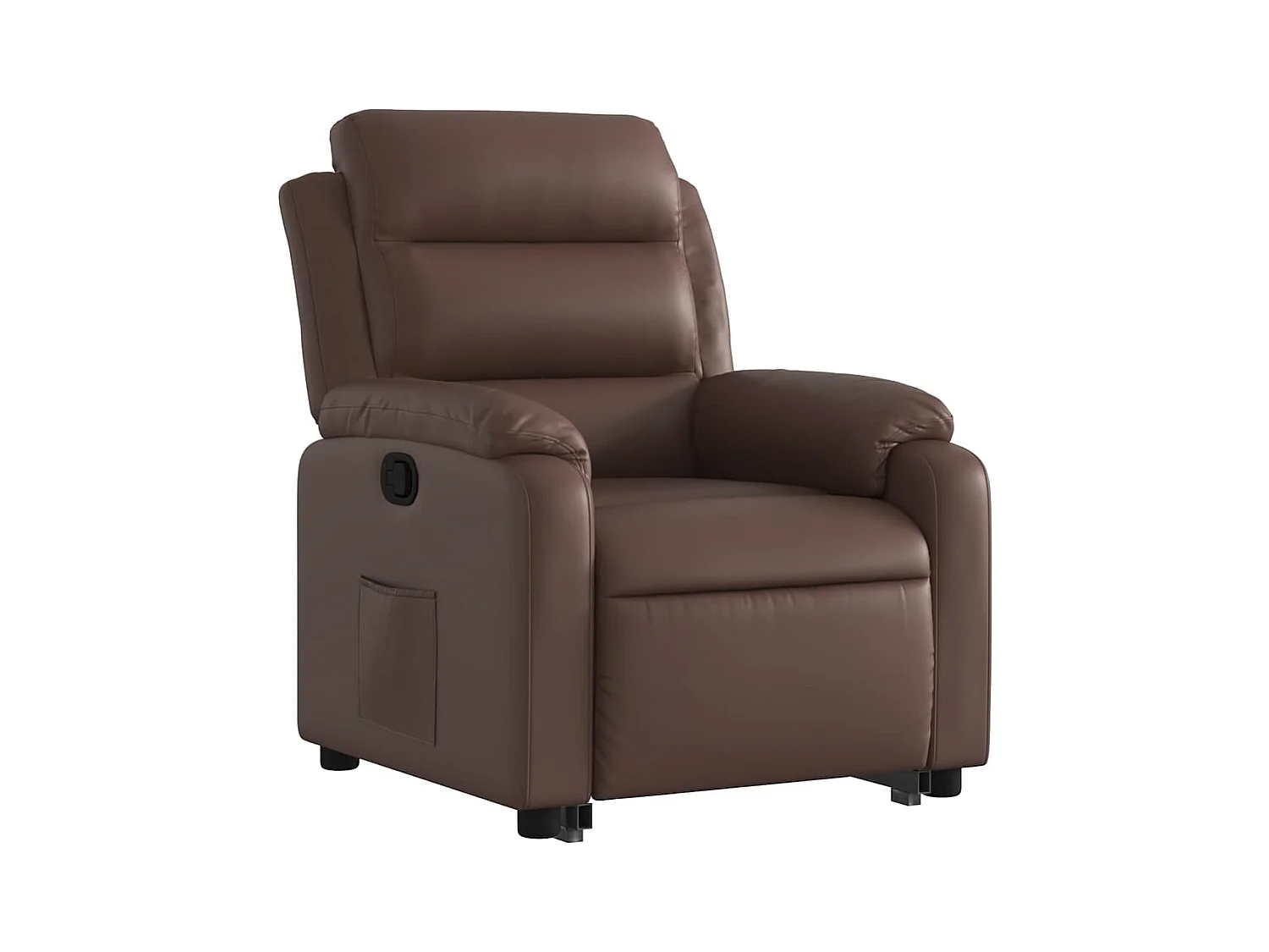 Fauteuil inclinable-Chaise de relax-Fauteuil salon marron similicuir SHL1496