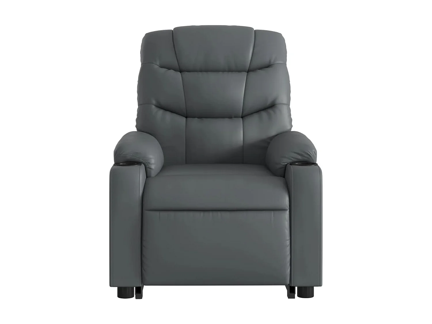 Sillón de relax | Sillón reclinable elevable cuero artificial gris SHL4050