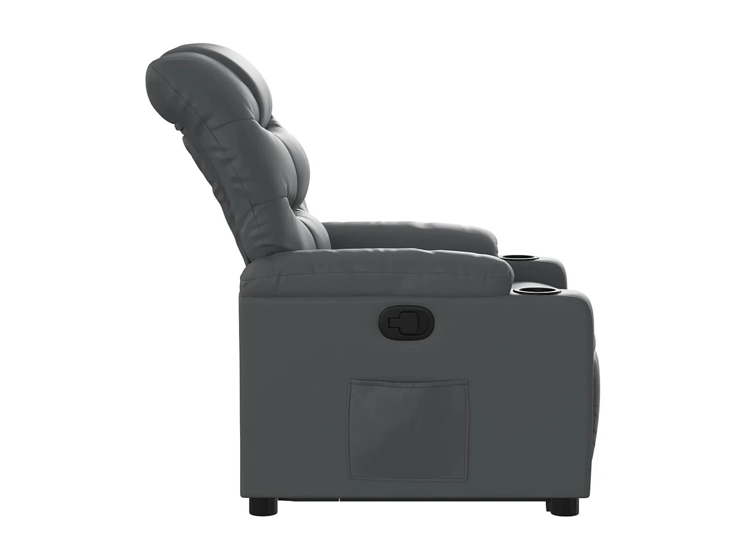 Sillón de relax | Sillón reclinable elevable cuero artificial gris SHL4050