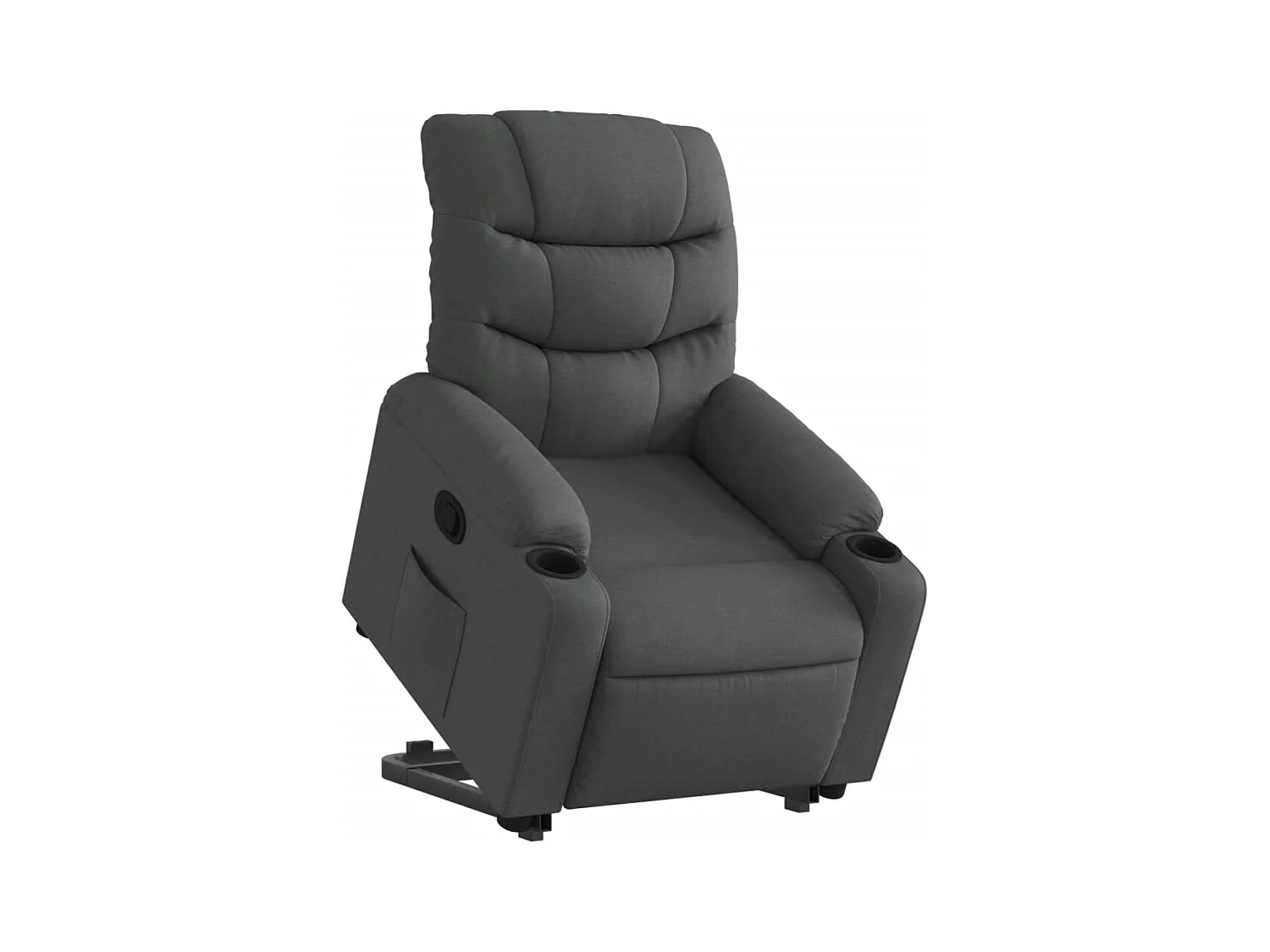 Sillón de relax | Silla | Sillón reclinable elevable de tela gris oscuro SHL3767