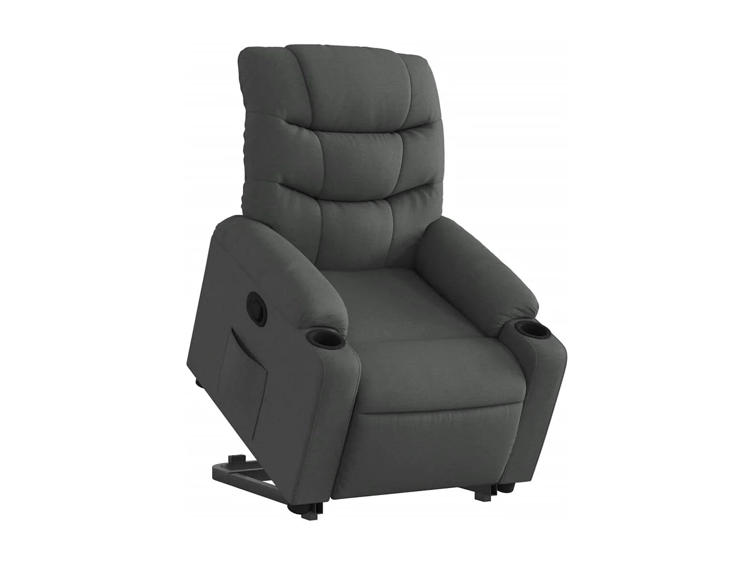 Fauteuil inclinable-Chaise de relax-Fauteuil salon Gris foncé Tissu SHL1605