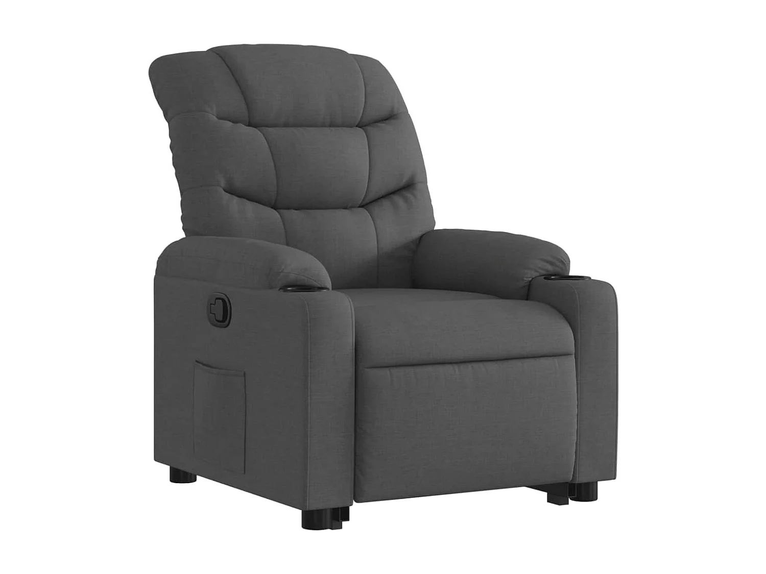 Fauteuil inclinable-Chaise de relax-Fauteuil salon Gris foncé Tissu SHL1605