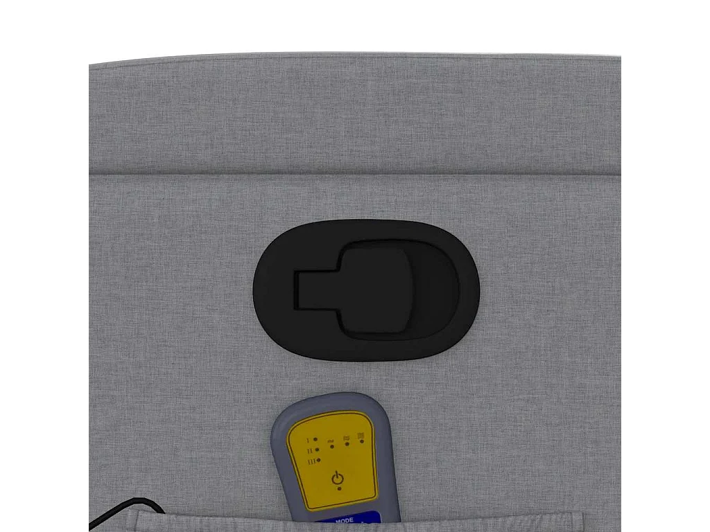 Massagestoel met lichtgrijze stof