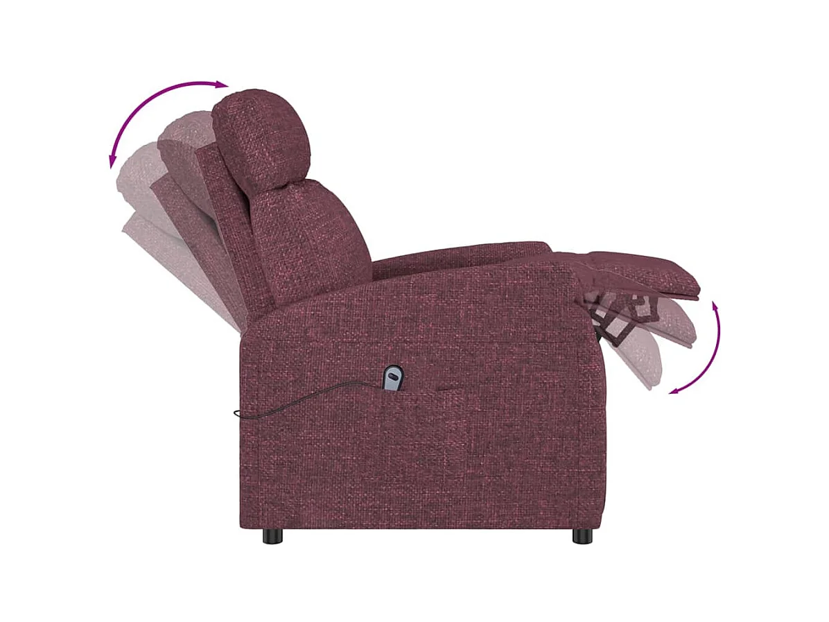 Silla de relax | Sillón elevable tela morado SHL7370