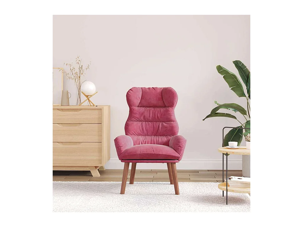 Sillón de relax | Silla Relax | Sillón de salón Rojo vino tinto 69x74x93 cm Terciopelo SHL6873