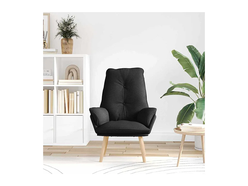 Sillón de relax | Silla Relax | Sillón de salón Negro 69x74x93 cm tela SHL7660