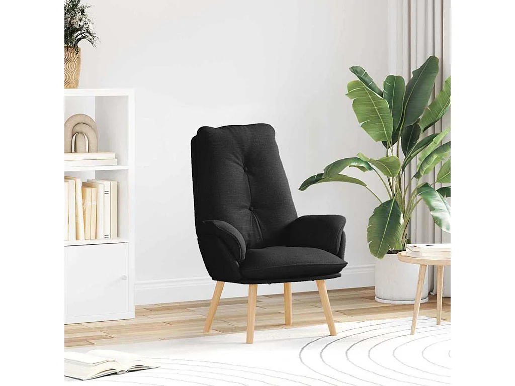Sillón de relax | Silla Relax | Sillón de salón Negro 69x74x93 cm tela SHL7660