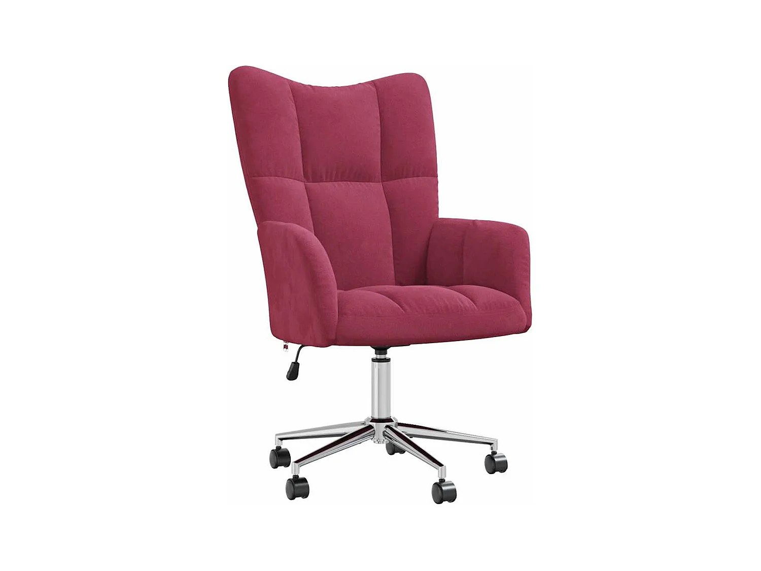 Chaise de relaxation-Fauteuil de bureau Rouge bordeaux Velours SHL1499