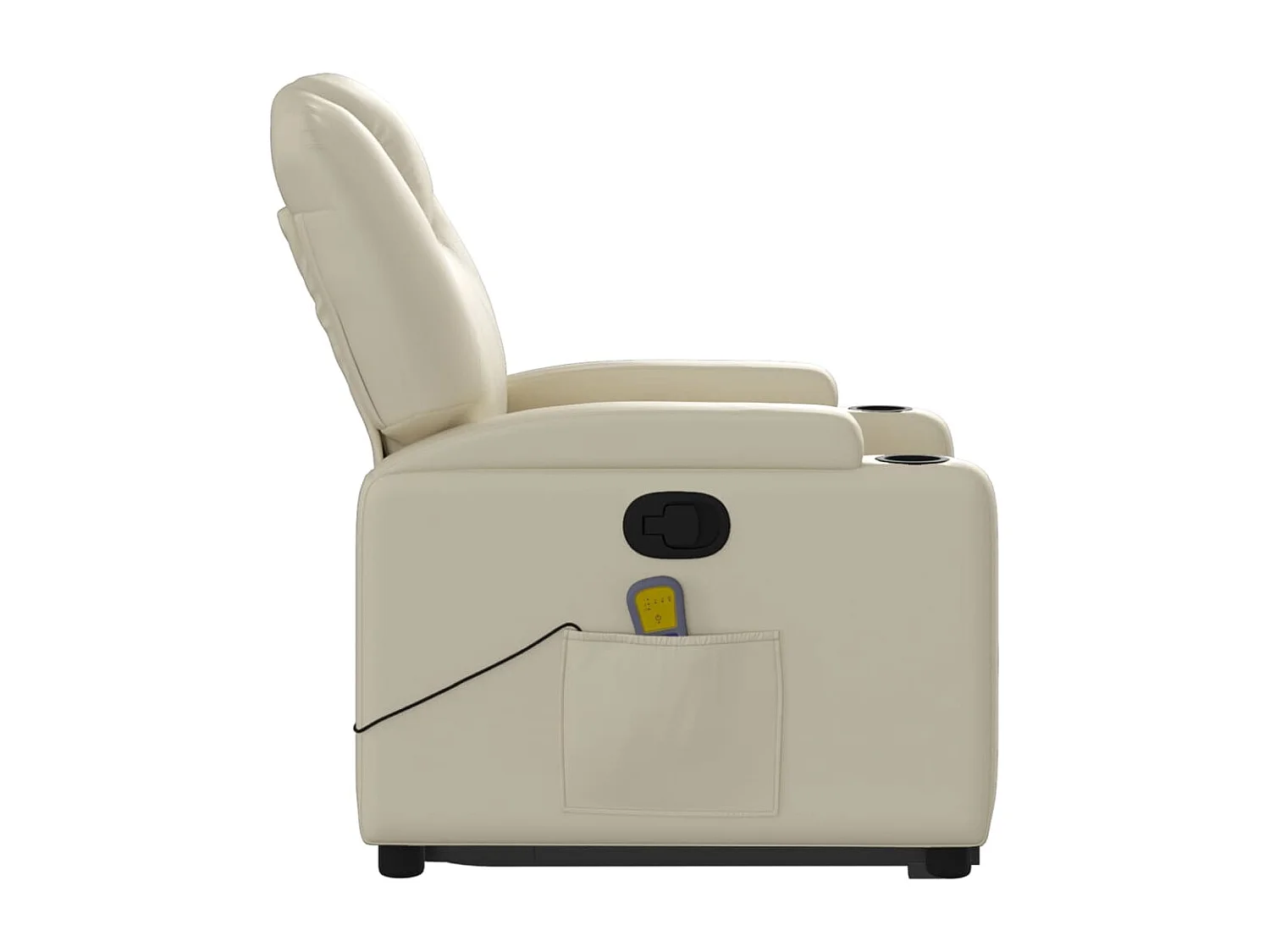 Sillón de relax | Sillón reclinable de masaje de pie cuero artificial color crema SHL8008