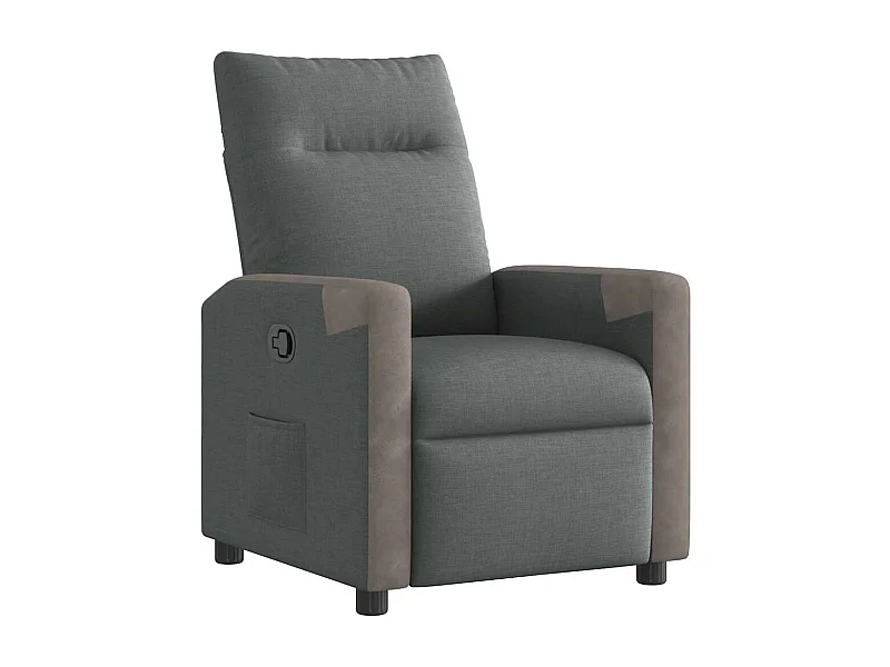 Fauteuil inclinable-Chaise de relax-Fauteuil TV Gris foncé Tissu SHL5442