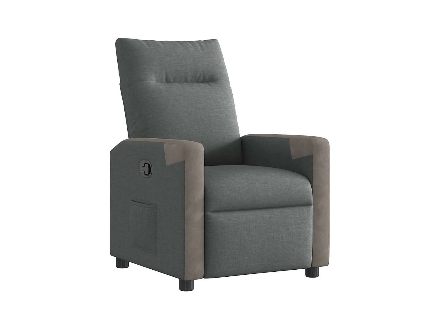Fauteuil inclinable-Chaise de relax-Fauteuil TV Gris foncé Tissu SHL5442