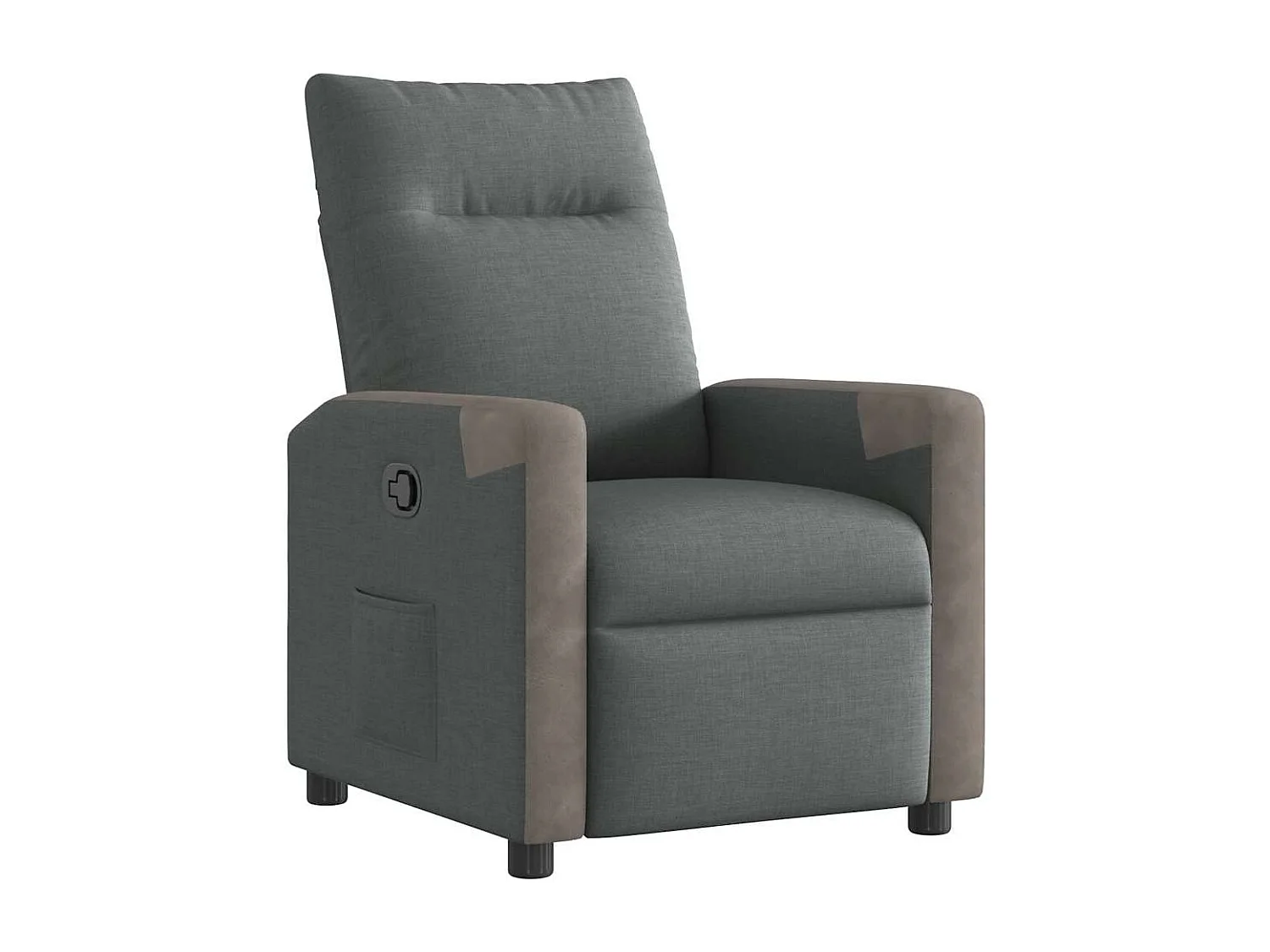 Fauteuil inclinable-Chaise de relax-Fauteuil TV Gris foncé Tissu SHL5442