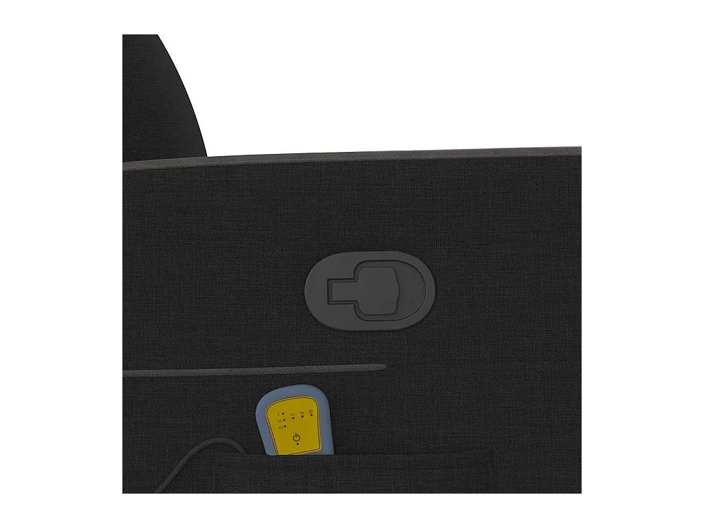 Poltrona de massagens reclinável tecido preto SHL99966