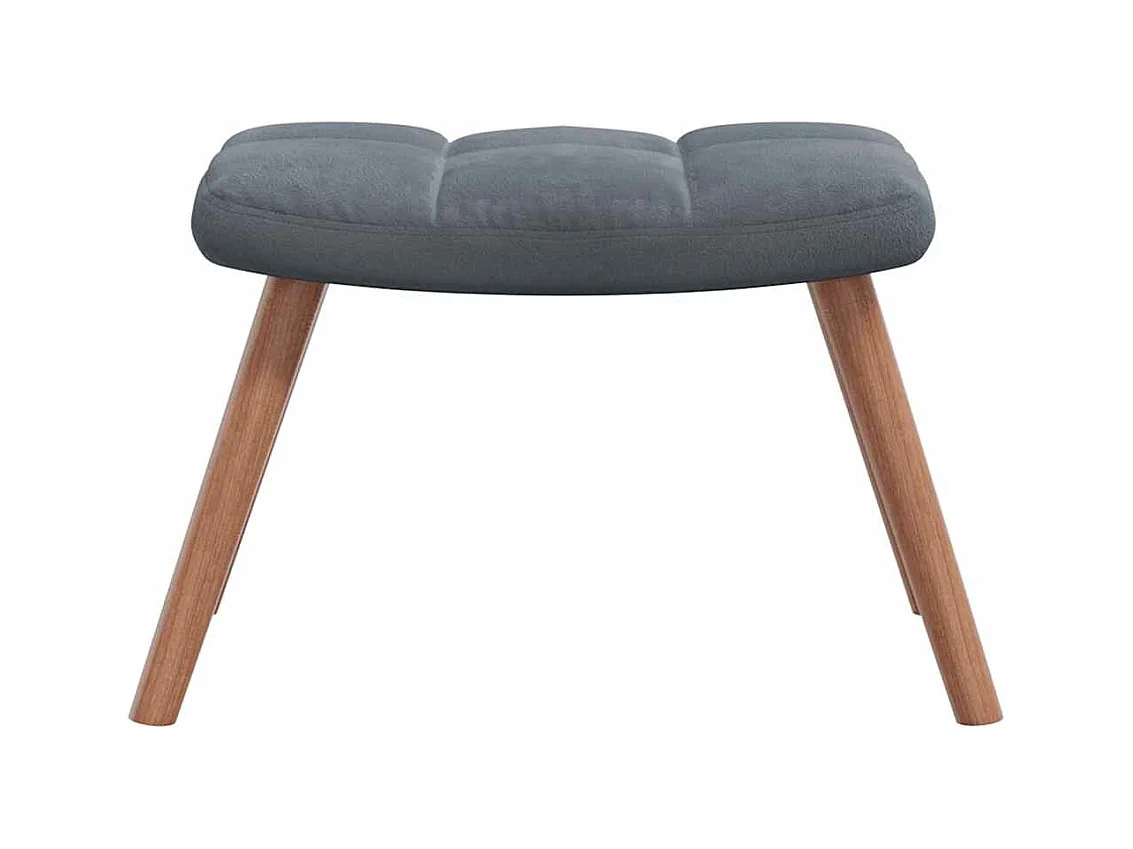 Sillón de relax | Silla de relax con taburete terciopelo gris oscuro SHL8339