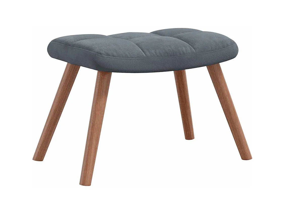 Sillón de relax | Silla de relax con taburete terciopelo gris oscuro SHL8339