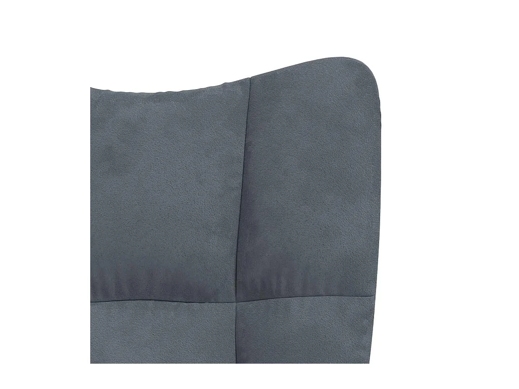 Sillón de relax | Silla de relax con taburete terciopelo gris oscuro SHL8339