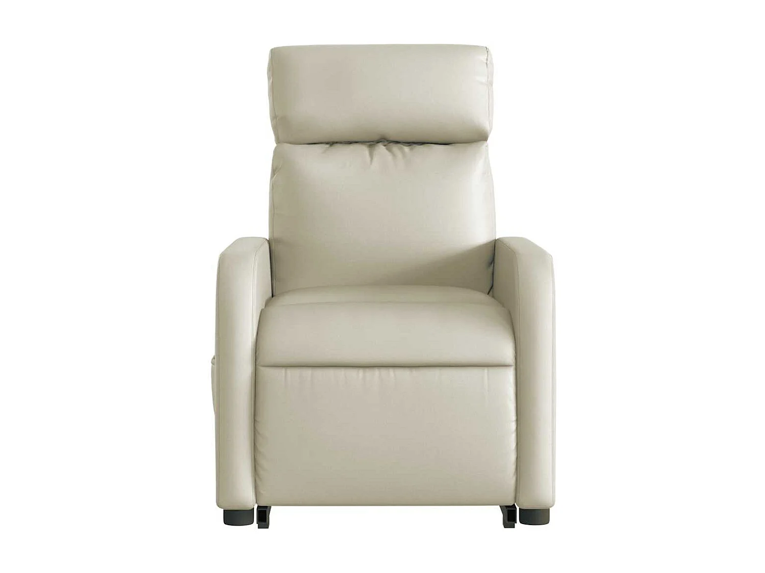 Fauteuil inclinable-Chaise de relax-Fauteuil de Massage Crème Similicuir SHL4810