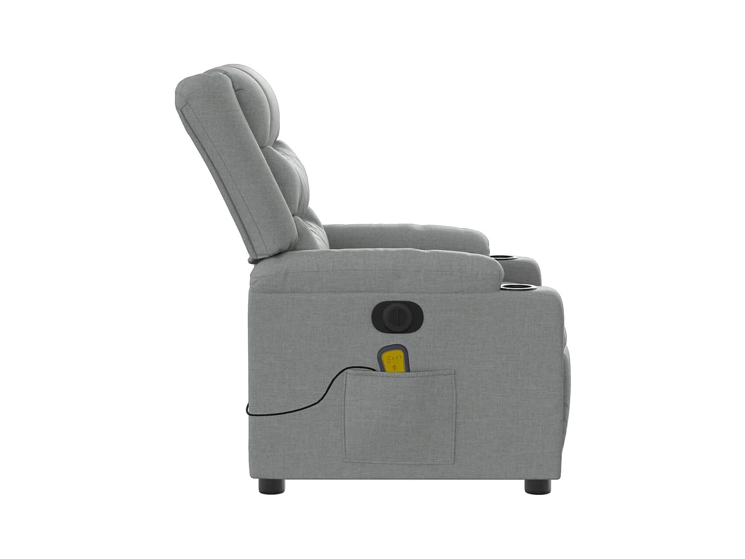 Sillón de relax | Sillón reclinable de masaje eléctrico tela gris claro SHL5783