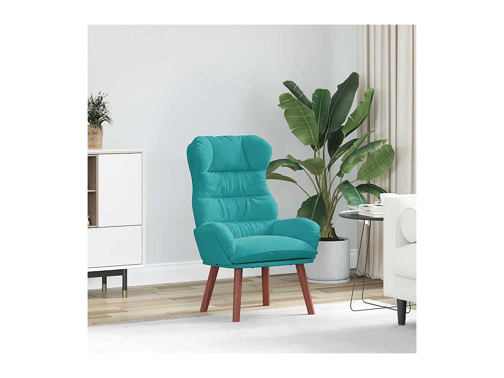 Fauteuil Salon-Chaise de relax Turquoise 69x74x93 cm Velours SHL3594