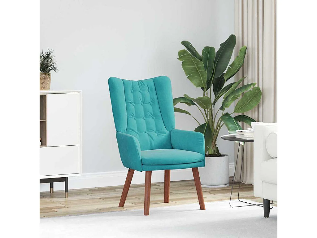 Relaxsessel | Lounge Sessel für Wohnzimmer Türkis 63x67x94 cm Samt SHL66645
