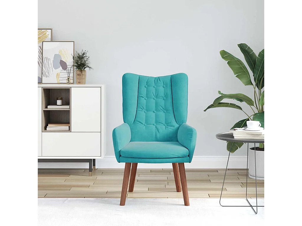 Relaxsessel | Lounge Sessel für Wohnzimmer Türkis 63x67x94 cm Samt SHL66645