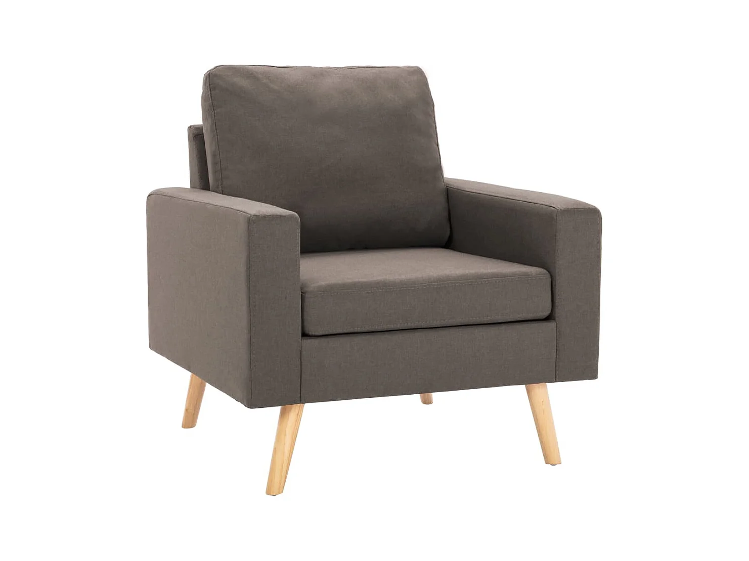 Fauteuil salon-Chaise-Fauteuil Taupe Tissu 77x71x80 cm SHL3914