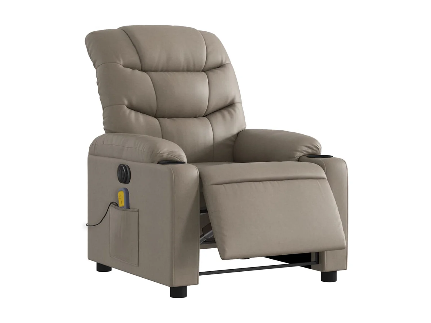 Massagesessel Elektrisch | Relaxsessel indoor Cappuccino-Braun Kunstleder SHL51618
