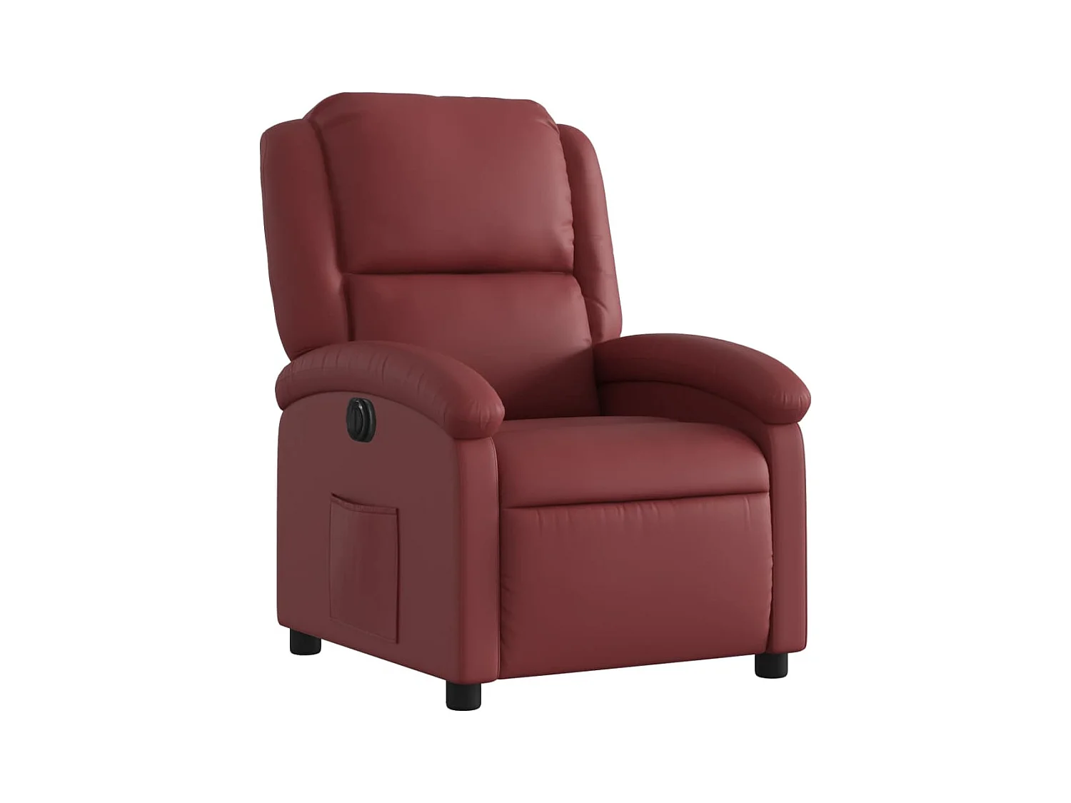 Sillón de relax | Silla | Sillón reclinable eléctrico de cuero sintético rojo tinto SHL4909