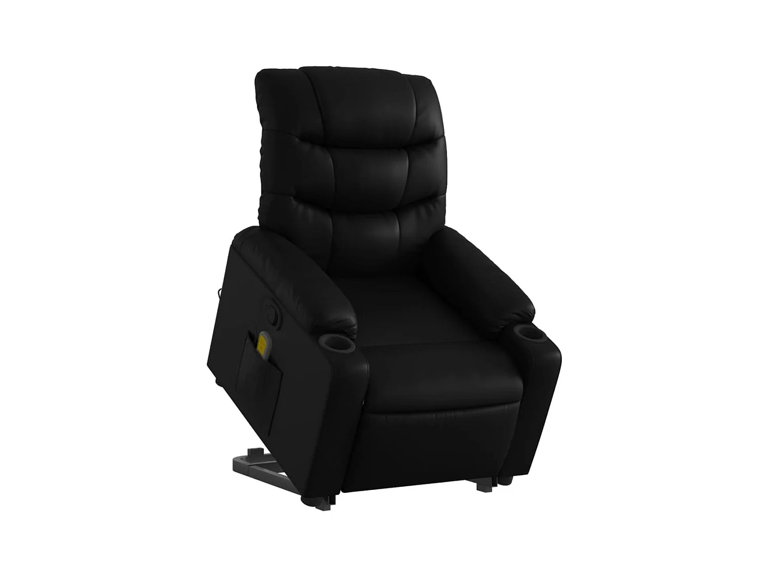 Sillón de relax | Sillón reclinable de masaje de pie cuero artificial negro SHL7816