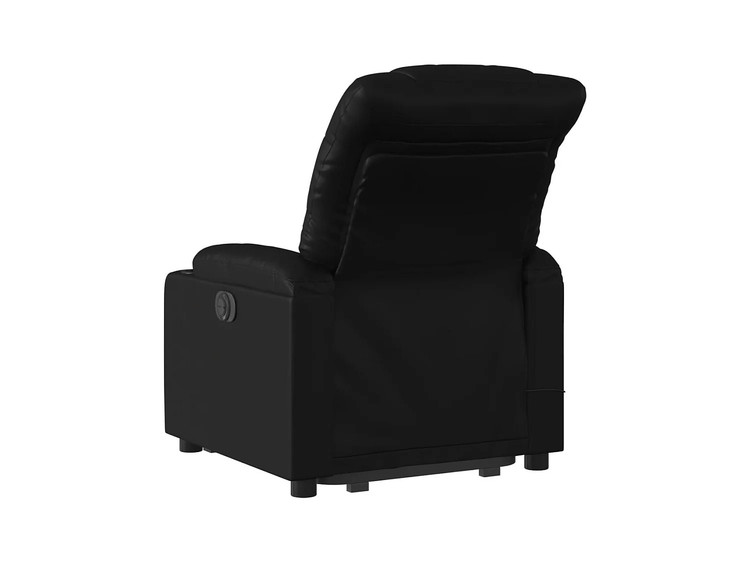 Sillón de relax | Sillón reclinable de masaje de pie cuero artificial negro SHL7816